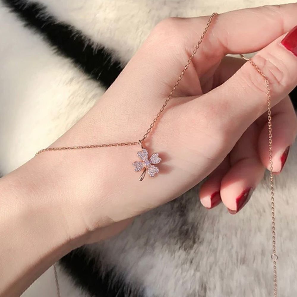 The Lucky Charm Pendant necklace in 18k rose gold over silver